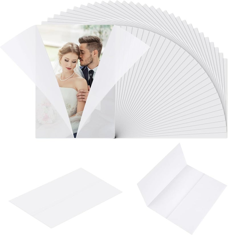 Phinus Store 90 Pack Pre-Folded Vellum Jackets for 5x7 Invitations, Translucent Vellum Paper 5x7, 93 GSM Vellum Jackets for Envelope Liners, Invitation Paper for Weddings Birthdays Baby Showers - Image 1